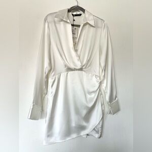 ZARA SHORT SATIN EFFECT dress M size new with the Tags!